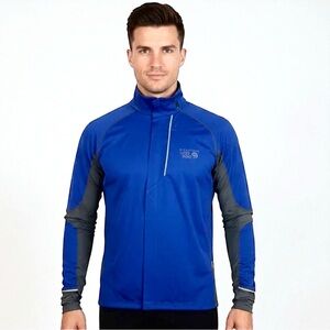 Mountain Hardwear Royal Blue Airshield Active Full Zip Running Jacket